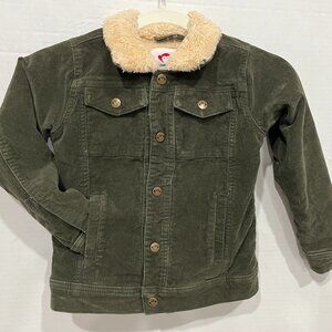 Boy  - 5 - Appaman Olive Green Corduroy Fleece Lined Jacket